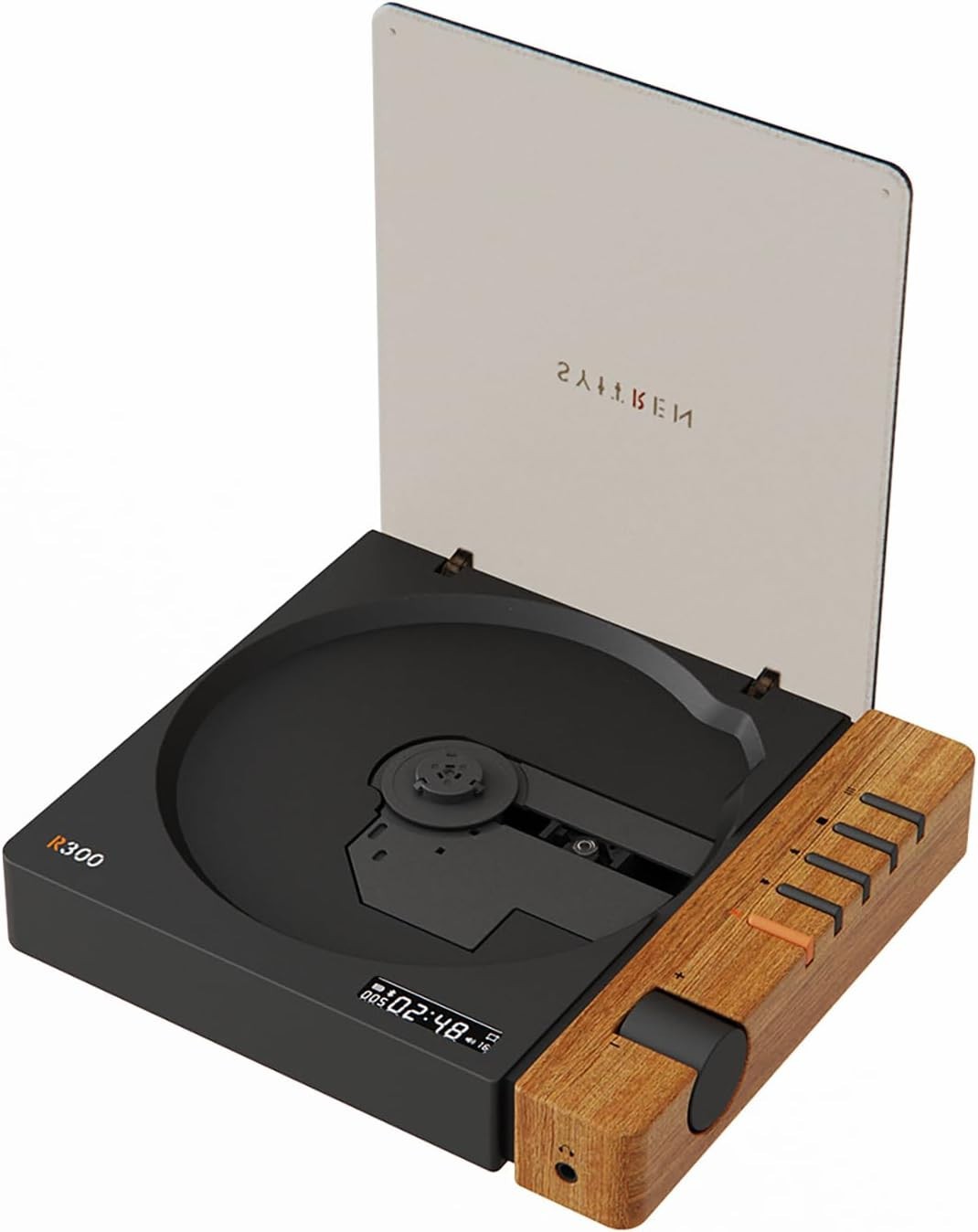 Portable Bluetooth Desktop Cd Players Wood Music Retro