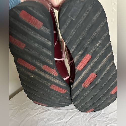Y2K John Fluevog burgunderrote Leder-Slipper – Damengröße 9 Sternnähte - Bild 4 von 9