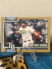 2026 Topps Celebration Baseball Jonathan Aranda Walk This Way Gold /50 #326 RAYS