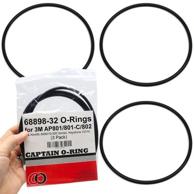 3M 68898-32 O-Rings for AP801/AP801-C/AP802, KemFlo 5000/10,000 Filter (3 Pack)
