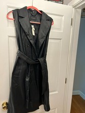 Banana Republic faux leather womens gilet lon...