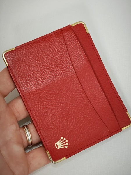 mr.wristwatches ® ROLEX red leather warranty holder and calendar 101.60.55  90s