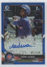 2018 Bowman Chrome Prospect HTA Blue Mojo Refractor /150 Aramis Ademan Auto 9on