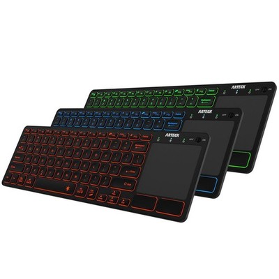 Arteck Universal Backlit 7-Colors Bluetooth Touch TV Keyboard with Easy Media...
