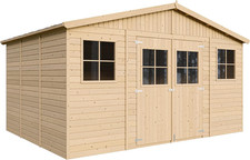 Casa Da Giardino in Legno Naturale CON PAVIMENTO IMPREGNATO A246X418X320Cm/12 M²