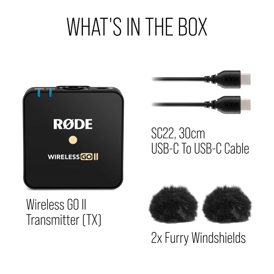 RØDE Wireless GO II TX Ultra-compact Wireless Transmitter with Built-in Micro... - Image 3 of 3