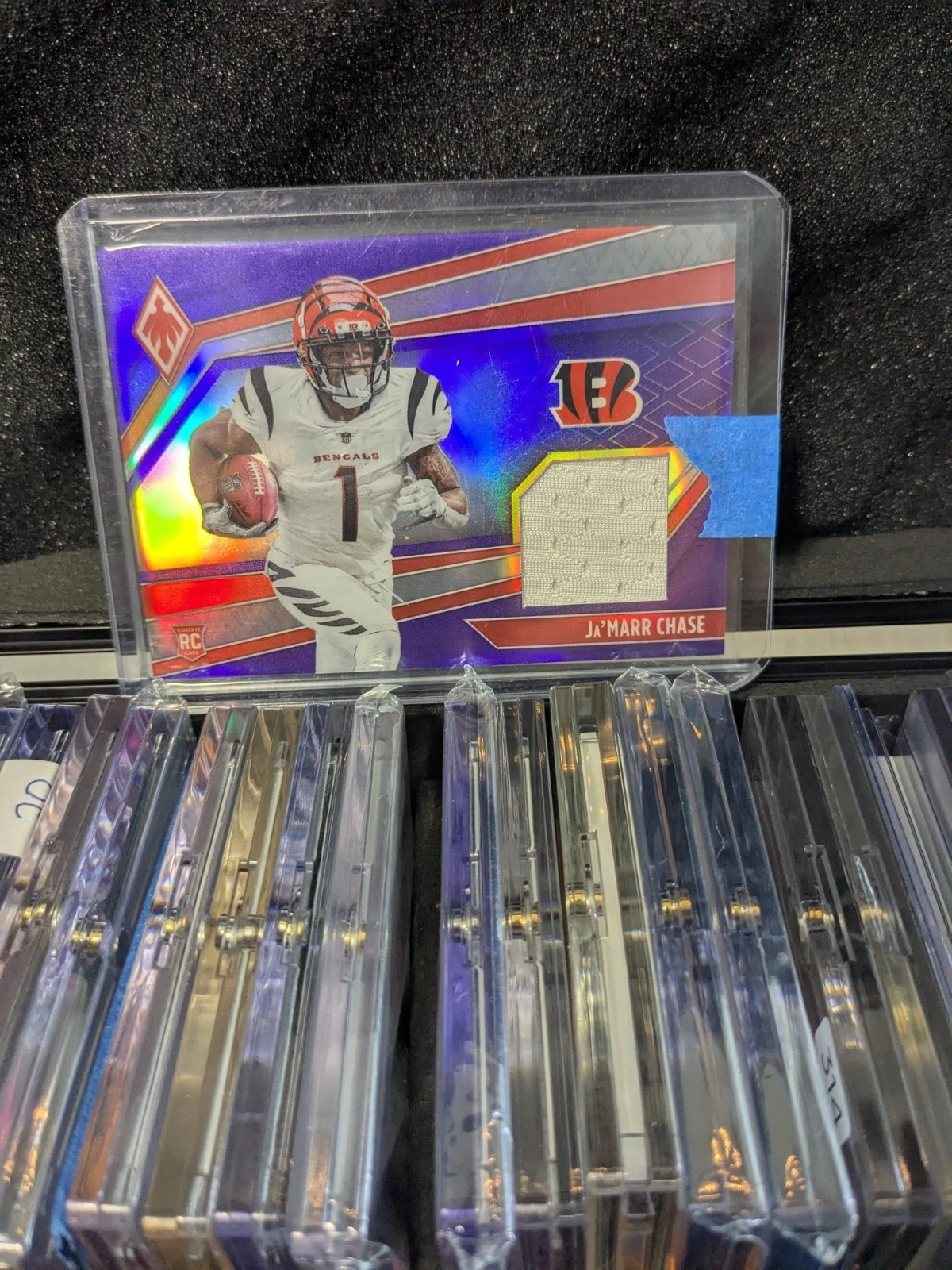 JaMarr Chase Panini Phoenix Rookie Memorabilia #RMEJMC Purple