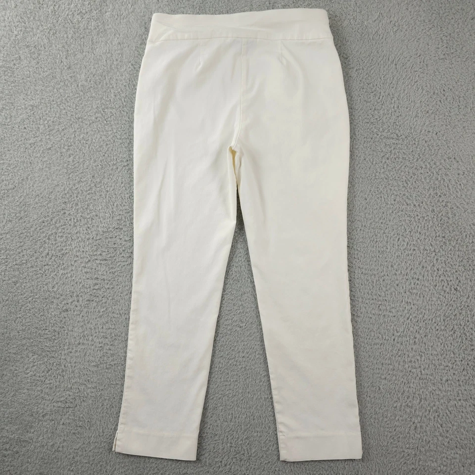 Pantalones Chicos Mujer 0.5 EE. UU. S 6 Blanco Perfecto Elastizado Josie Delgado Tobillo Pull On Foto 2 de 4