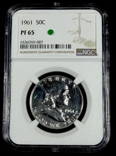 1961 50c Franklin Silver Proof Half Dollar NGC PF65 #4631