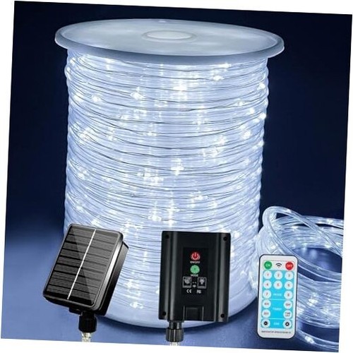 196ft 600 LED Outdoor Waterproof Rope Lights with Remote - 60m Solar ...