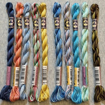 10 DMC Perle Color Variations Size 5 Pearl Cotton Thread No Repeats NOS
