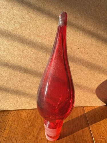STOPPER ONLY Blenko Red Glass REPLACEMENT Genie Bottle Decanter