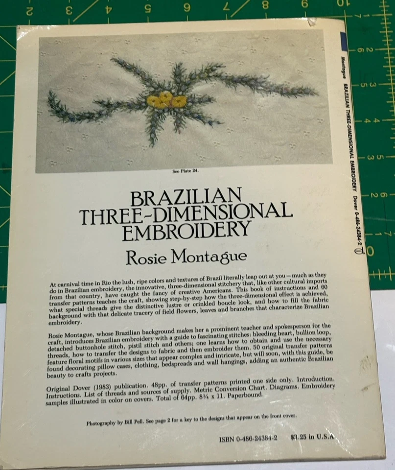 Brazilian Three-Dimensional Embroidery W/50 Transfer Patters Dover - Image 2 of 4