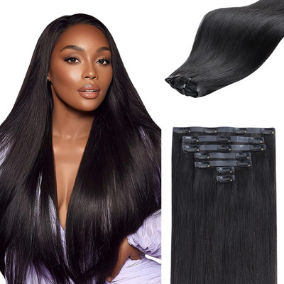 Idn Beauty Seamless Clip In Hair Extensions Human Hair Straight 14 Inch 110G