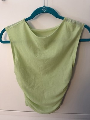 Wild Fable Women s Neon Green Mesh Tank Crop Top Size S/M