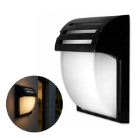 Led AußEnwandleuchte E27 Schwarz IP54 Alu Echtglas Wandlampe Masterled Fassade