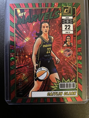 #ad 2025 Panini Donruss WNBA Net Marvels Caitlin Clark #19 Red Green 399 Fever $149.99