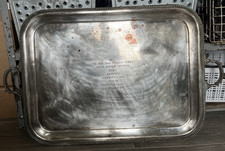 Vintage Silverplate Platter Serving Tray w/ Handles 28x18 Horse Trophy 2006 NY
