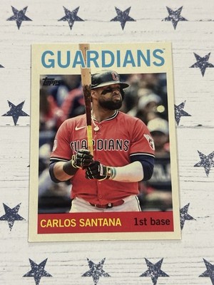 2025 Topps Archives Carlos Santana 1964 #7 Cleveland Guardians (E)
