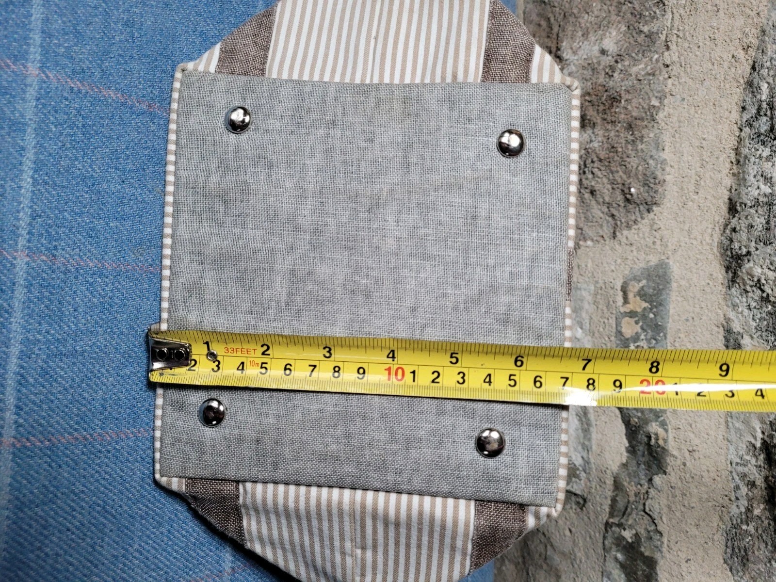 Earth Squared Edinburgh Tote Bag Patchwork Stripe… - image 9