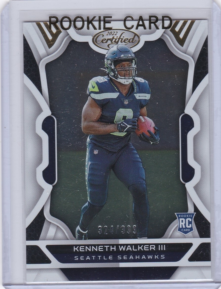 KENNETH WALKER III ROOKIE CARD Seahawk RC 2022 Certified Football #'d 324/399 SP