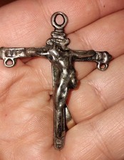 💯  Antico Crocifisso In Argento. Molto Raro Cod.1013a Devozionale 