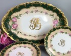 Antique Delinieres & Co D&C Limoges Desert Plates (9) & Platter Roses France