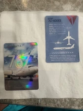 2022 Delta Air Lines Boeing 767-400 ER Aircraft Pilot Trading Card #57 NEW.