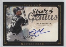 2008 Upper Deck Masterpieces Stroke of Genius Nick Swisher #SG-NS Auto v9t