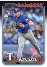 Davis Wendzel 2024 Topps Update US248 Texas Rangers Rookie Baseball Card