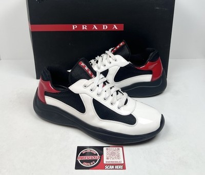 Size 7UK/8US - Prada America's Cup White Red Sneakers❤️ RETAIL
