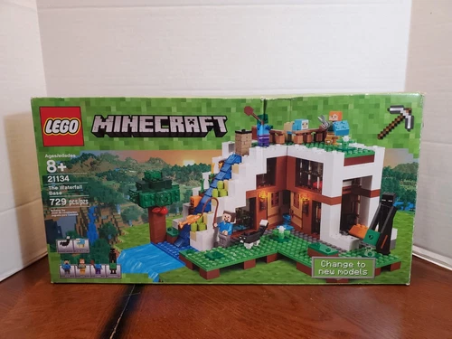 LEGO Minecraft: The Waterfall Base (21134) Neu Open Box versiegelte Tüten vollständig!