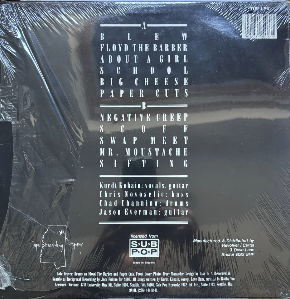 1989 Nirvana Bleach UK SUPER RARE 1st Press Only 300 White Vinyl - Image 2 of 4