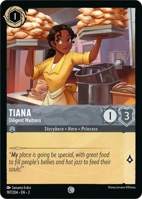 Tiana - Diligent Waitress - NM Cold Foil - Rise of the Floodborn 197