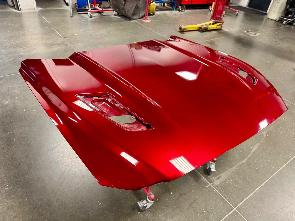 Ford Mustang 2015-2017 GT capó rojo caramelo RR OEM Foto 3 de 4