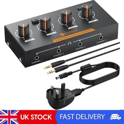 4 Kanal Stereo Kopfhörerverstärker mit Lautstärkeregler 4 Kanal Mono/Stereo