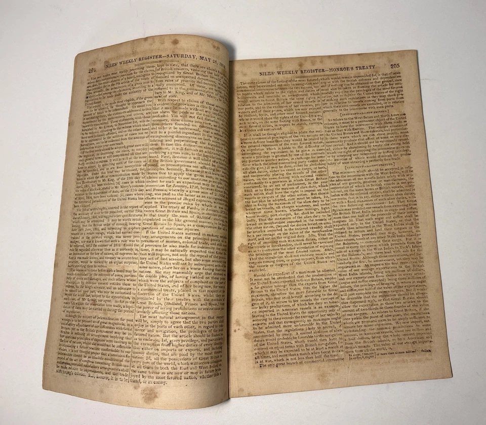 Niles Weekly Register May 28, 1814, JAMES MADISON Letter, War of 1812 Events - Image 2 of 4