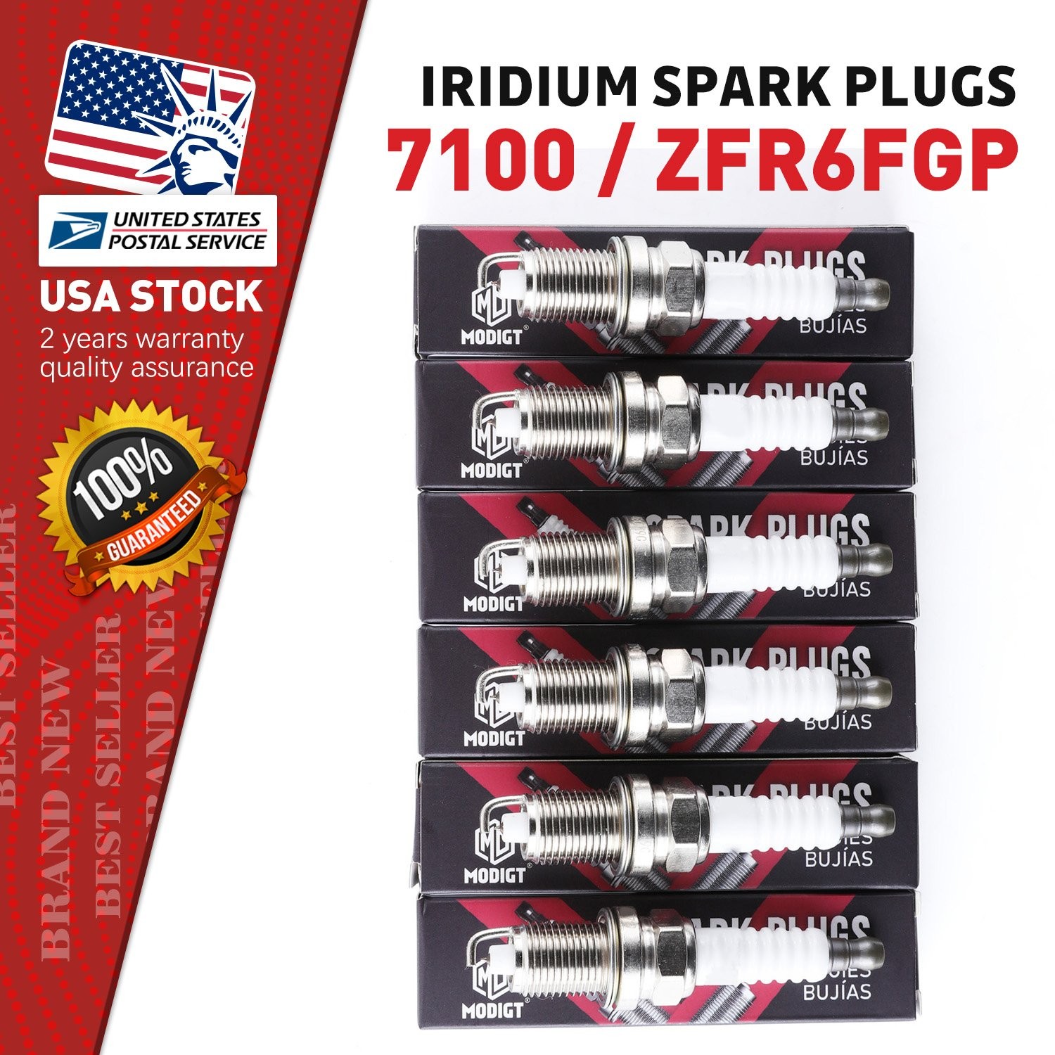 6 For NGK 7100 Laser Iridium Spark Plugs #ZFR6FGP For Dodge Ram 1500 3.7L V6