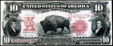 HGR SUNDAY 1901 $10 BISON ((Stunning Issue - WANTED)) VERY LIGHTLY CIRCULATED