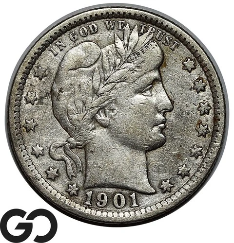 1901 Barber Quarter, VF
