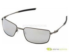 Oakley Square Wire Polarized Sunglasses OO4075-08 Carbon/Chrome Iridium