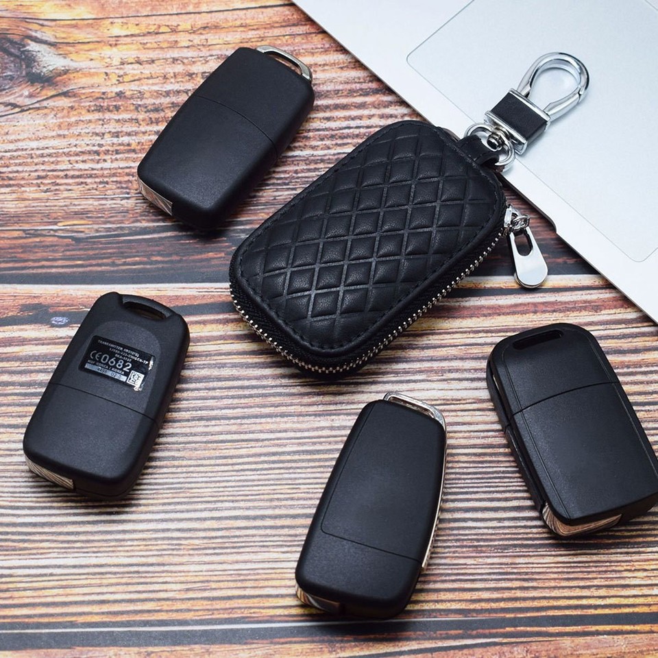 1pc Universal Car Key Bag Keyring Pouch Durable Car Key Holder Waist ...