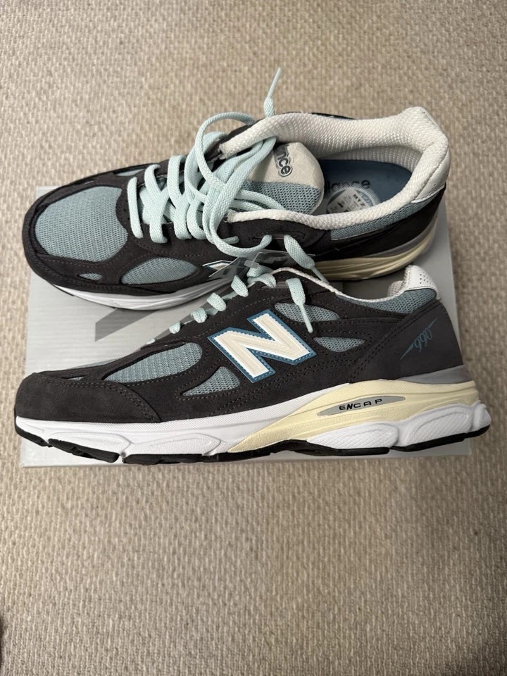 New Balance 990 V3 KITH Steel Blue Grey UK 10 US 10.5 MK990KS3 Ronnie Fieg - Image 2 of 4
