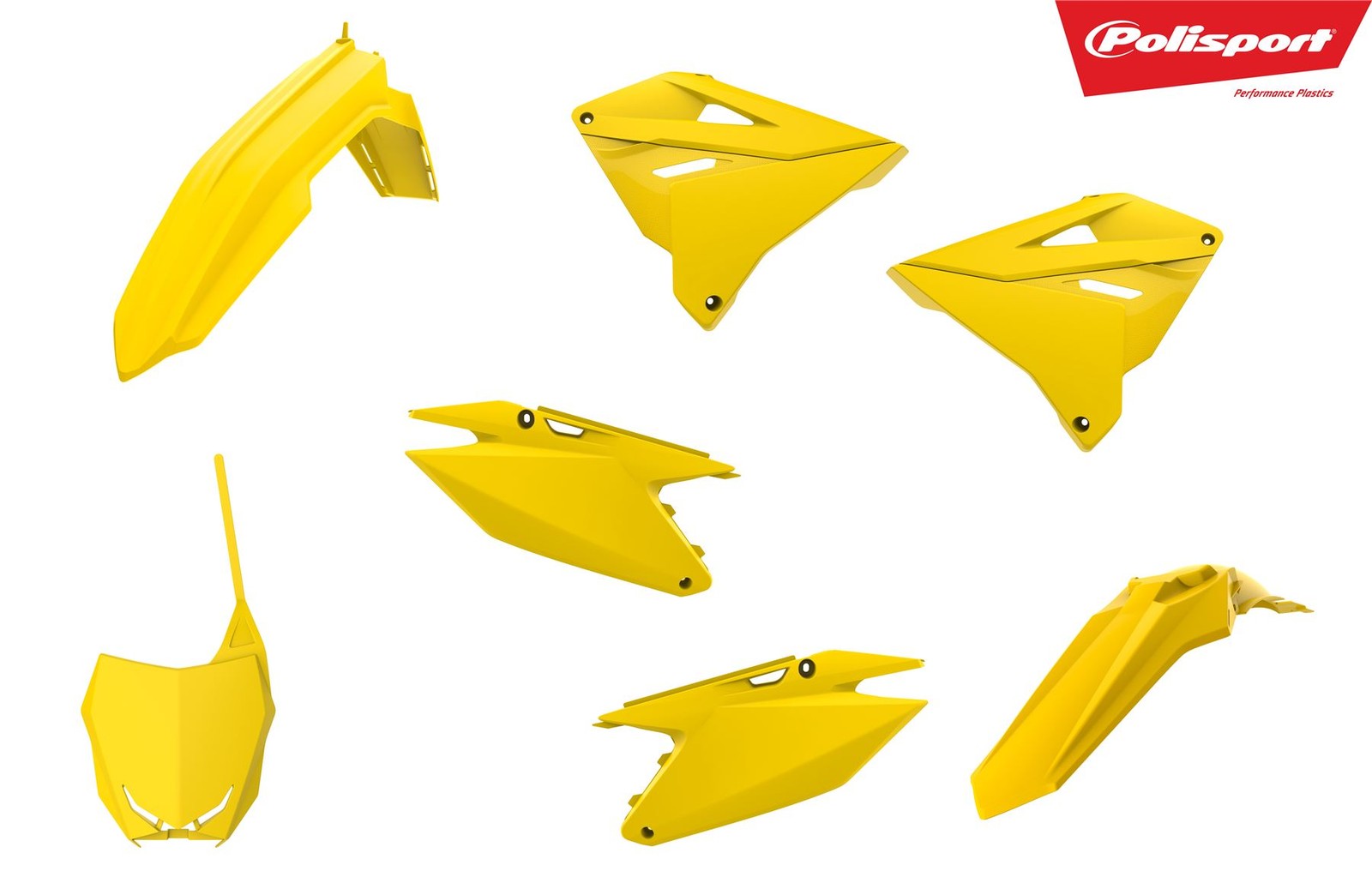 Polisport Yellow Full Plastics Kit - Suzuki Rm 125/250 2001-18 Restyle To 2019 Style - Image 2