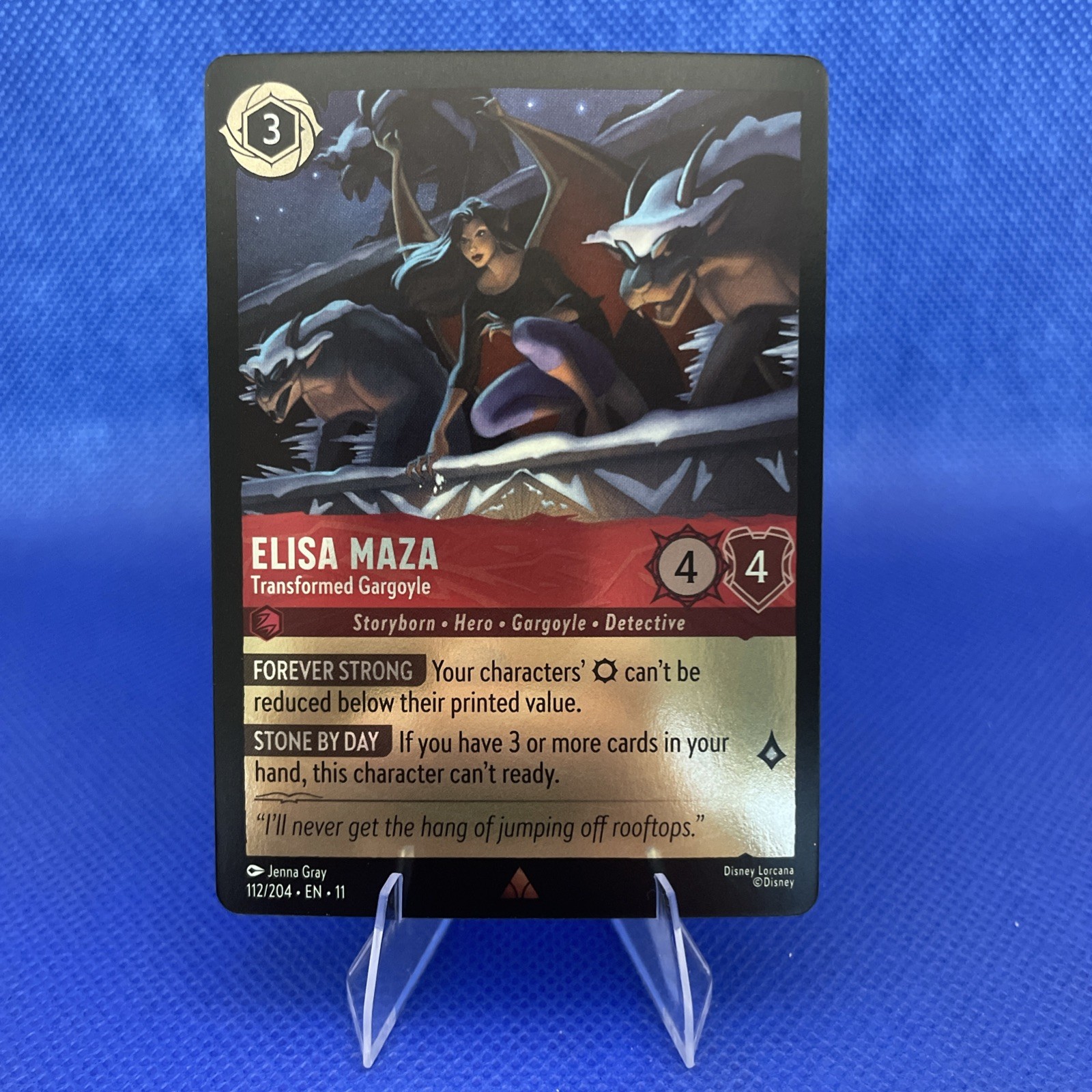 Disney Lorcana Winterspell (11) COLD FOIL #112 Elisa Maza - Transformed Gargoyle