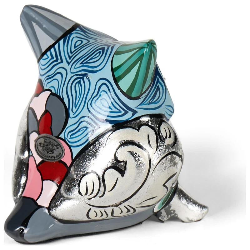 CIVETTA Gufo Statua Scultura Tom's Drag 4375 Meta Berta S Argento 10 cm Pop Art, fotografia 3 di 9