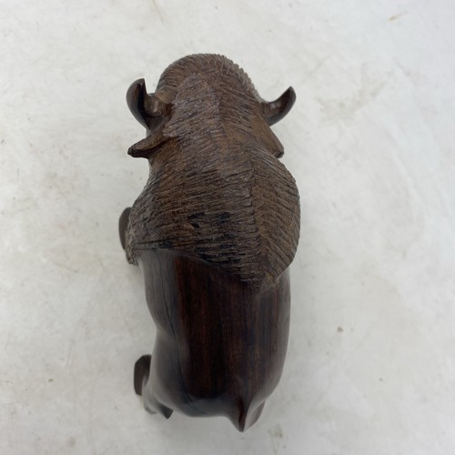 Desert Ironwood Hand Carved Buffalo Solid Wood Heavy 8” Long Detailed - Bild 5 von 21