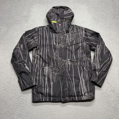 Quiksilver Renegade Insulated Snow Jacket Men's Size XS Black Utility Coat Hood