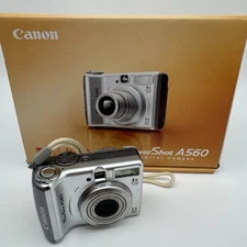 Canon PowerShot A560 7.1MP Digital Camera w/ Box Case Charger Bundle Tested