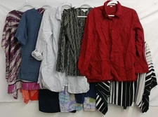 Size Large casual to dressy career blouse tops short & long sleeve 10 Lot